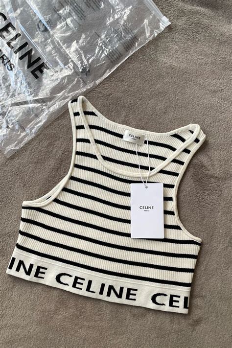 celine striped crop top dupe|Celine Tops .